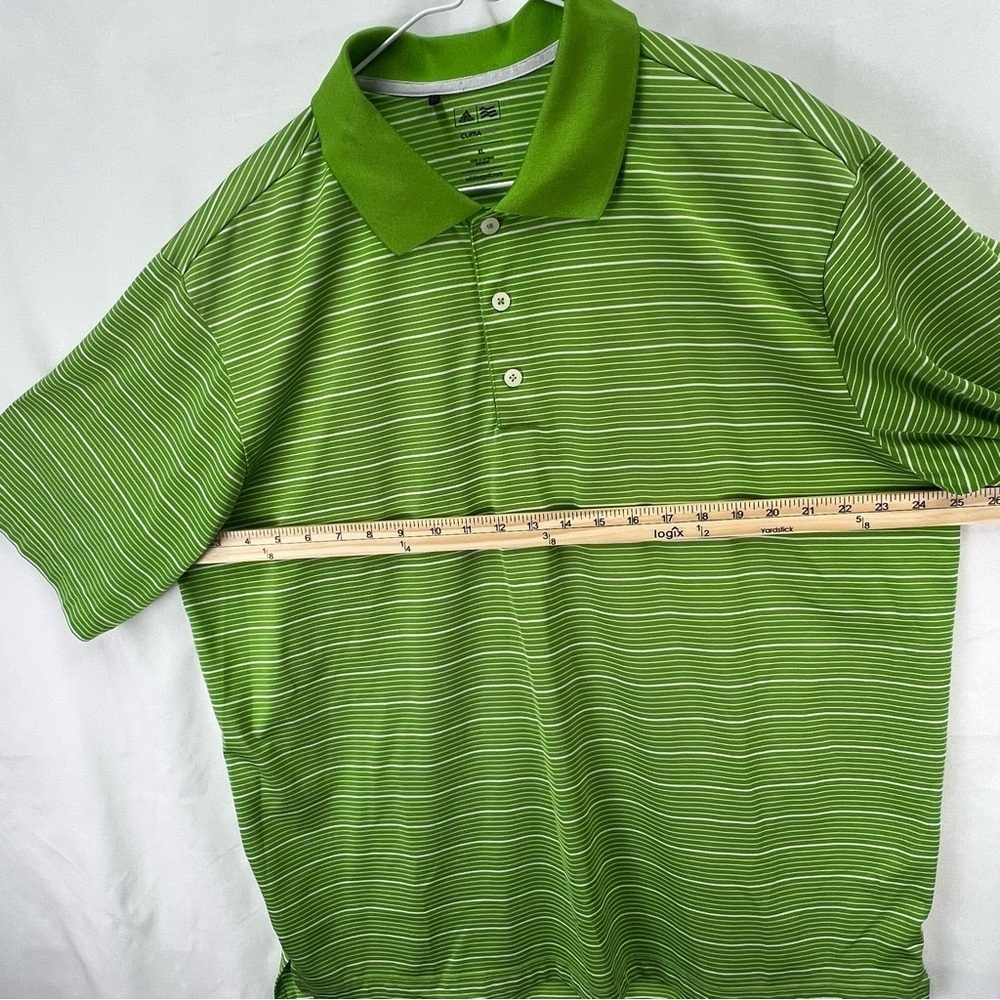 Adidas Climalite - Men’s Golf Shirt - Polo - XL - Green with White Stripes - Picture 5 of 9